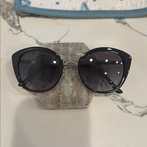 Burberry Black and Silver Sunglasses